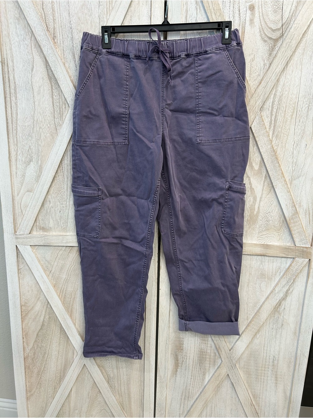 Maurices Straight Leg Cargo Pants in Deep Lavender